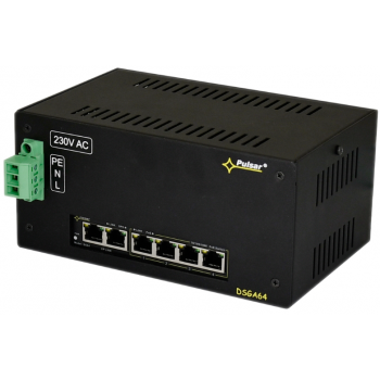 SWITCH PoE 6-PORTOWY PULSAR DSGA64 NA SZYNĘ DIN
